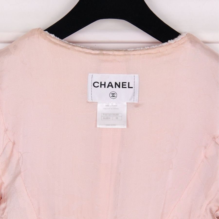 Chanel 09年粉色狮头纽扣圆领两口袋外套-11
