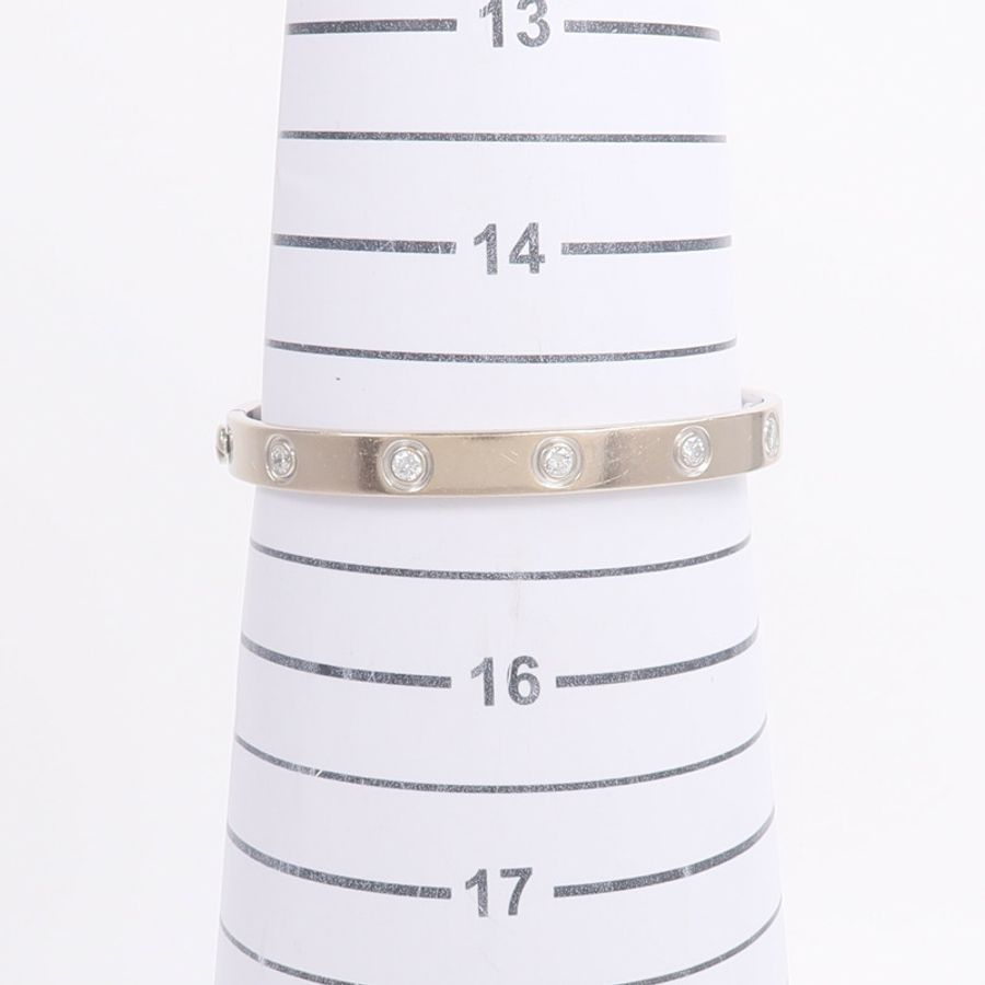 CARTIER 18K白金Love Bracelet 10 Diamonds鑽石手鐲-11