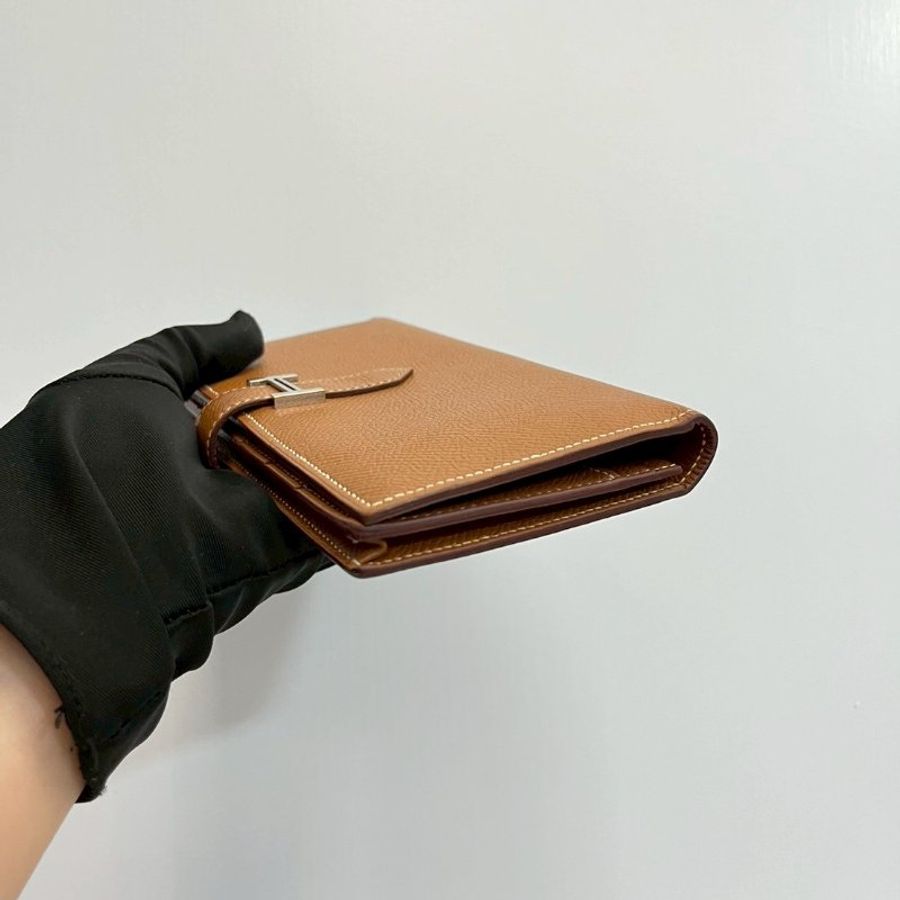 Hermes Bearn 金棕銀長夾 Espom皮 Y刻-3