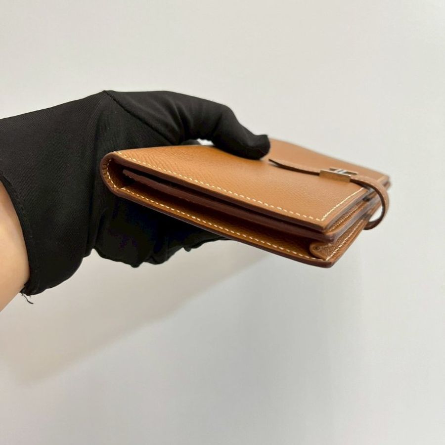 Hermes Bearn 金棕銀長夾 Espom皮 Y刻-4