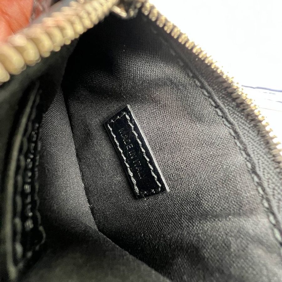 KÉSH 凱仕精品|BALENCIAGA Le Cagole XS 機車包 黑色肩背包|巴黎世家 Arena 羊皮水鑽銀釦半月包|附愛心鏡零錢包-24