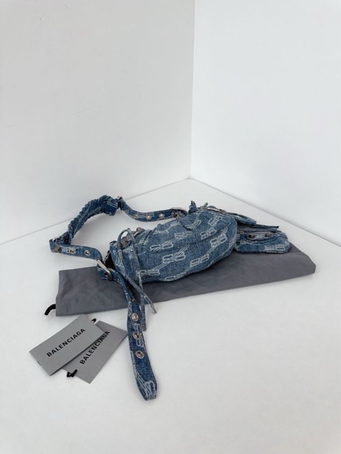 ✨Balenciaga巴黎世家|牛仔丹寧 Le Cagole xs 腋下包 斜挎包|98新-5