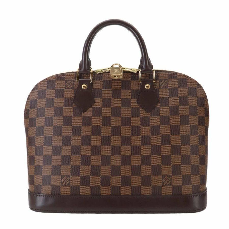 路易威登 Damier Alma PM 手提包,Ebene,N51131,棕色配金色五金。-0