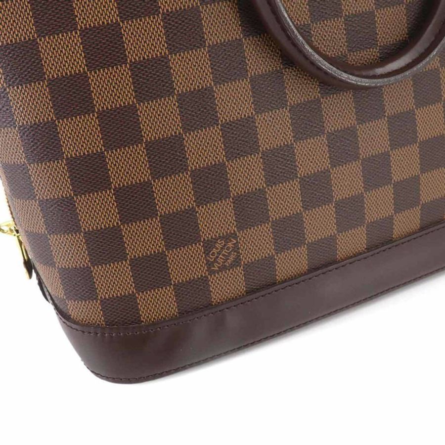 路易威登 Damier Alma PM 手提包,Ebene,N51131,棕色配金色五金。-8