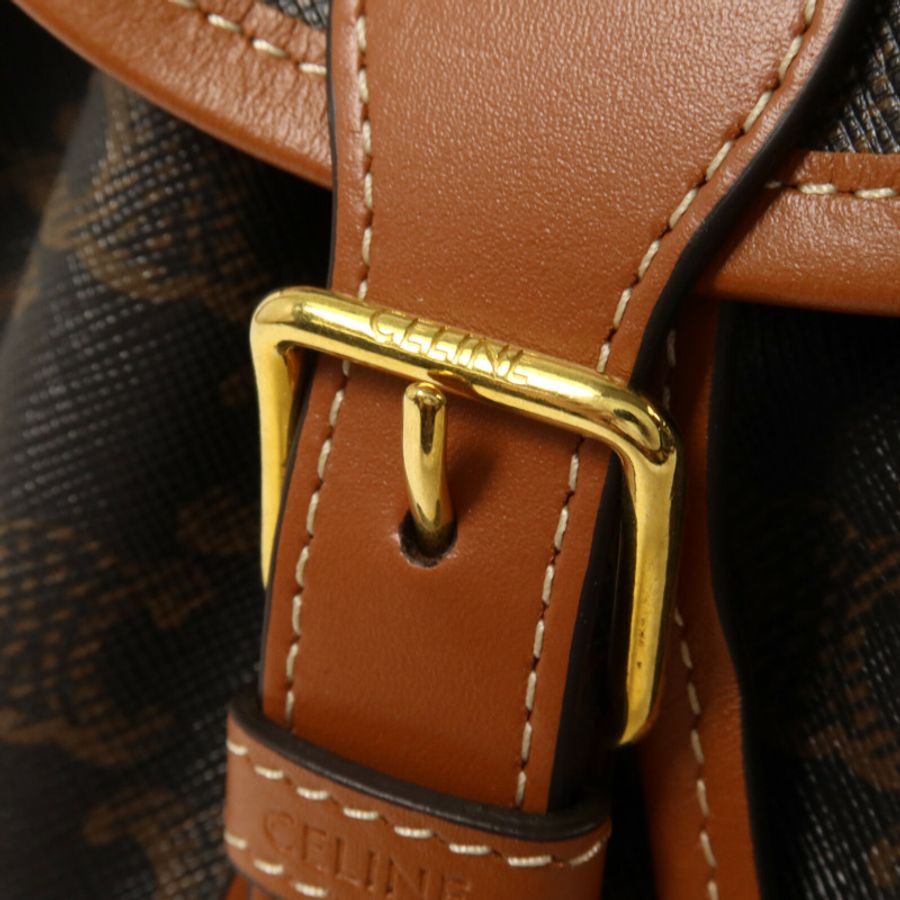 CELINE 塗層帆布Mini Backpack Folco背包-11