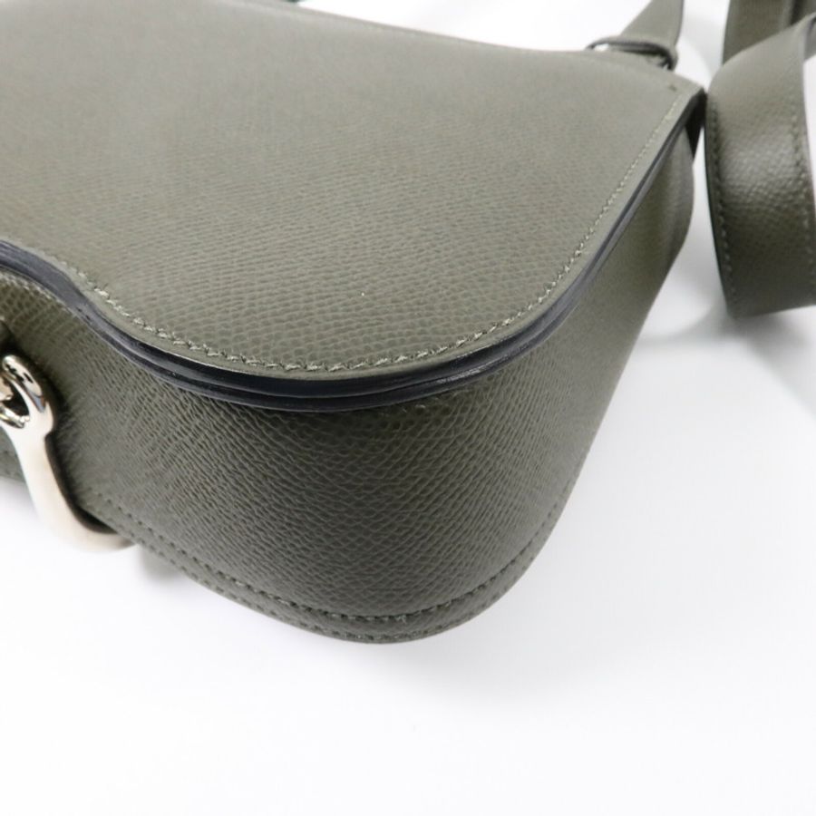 HERMES Epsom皮革Della Cavalleria Mini肩背袋Vert de Gris-12