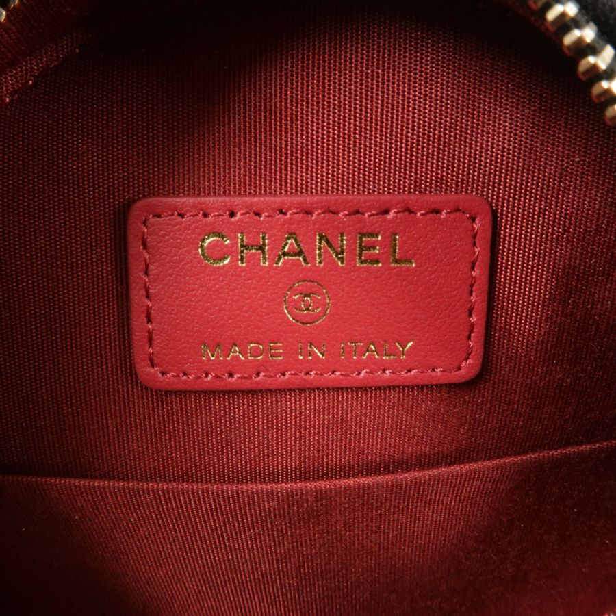 CHANEL 棉布Round 19 Clutch With Chain鏈帶手挽肩背兩用袋-5