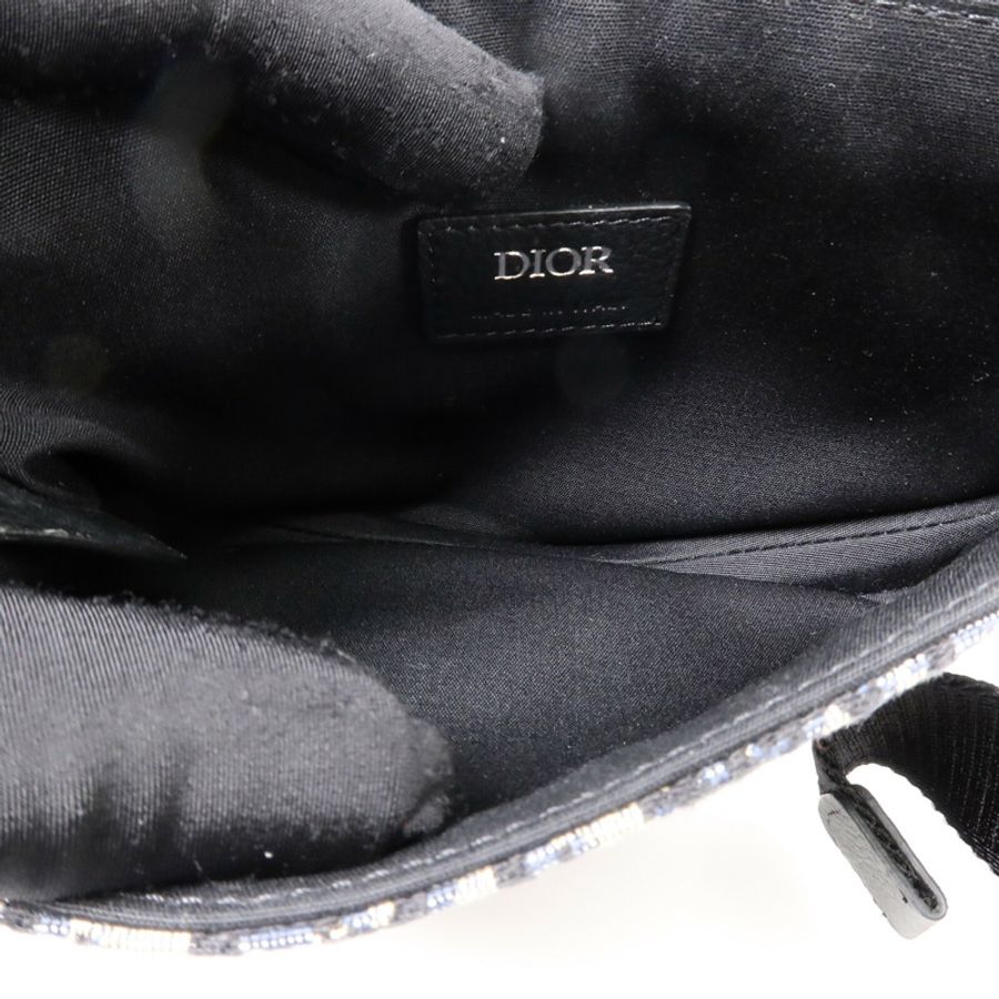 Dior 帆布/牛皮皮革Saddle Pouch Crossbody Bag肩背袋-4