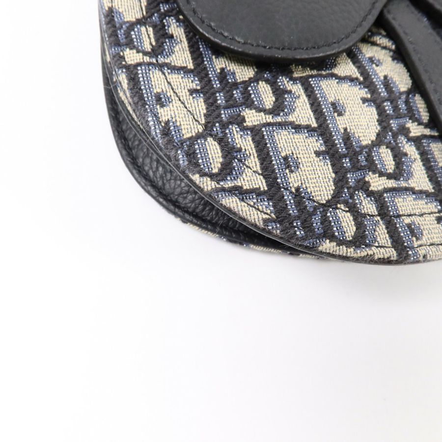 Dior 帆布/牛皮皮革Saddle Pouch Crossbody Bag肩背袋-10