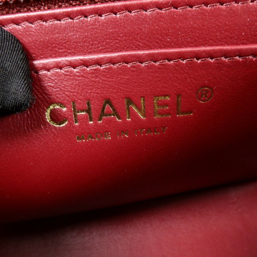 CHANEL 羊皮皮革Mini Classic 17鏈帶肩背袋-5
