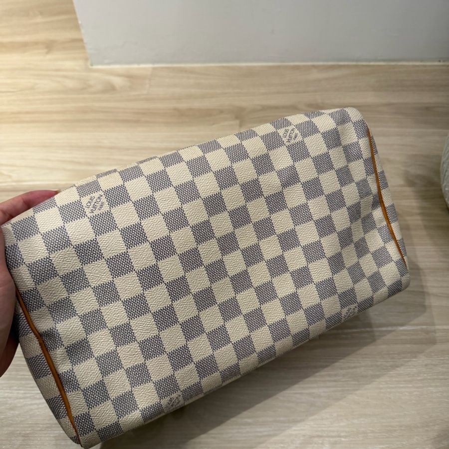 LV 白棋盤格speedy 正常使用痕跡 30cm-9