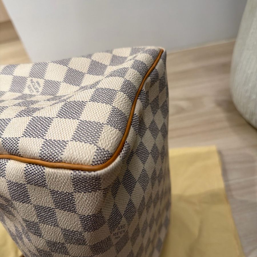 LV 白棋盤格speedy 正常使用痕跡 30cm-10