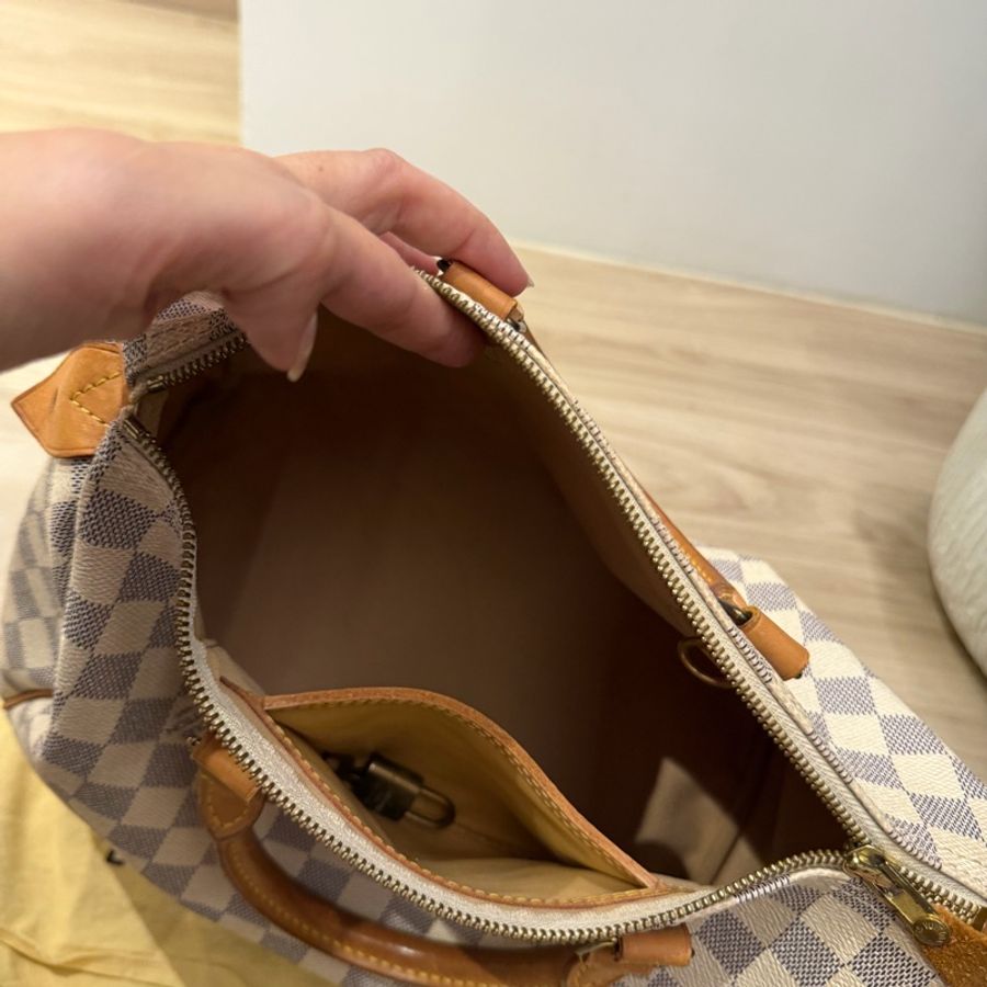 LV 白棋盤格speedy 正常使用痕跡 30cm-14