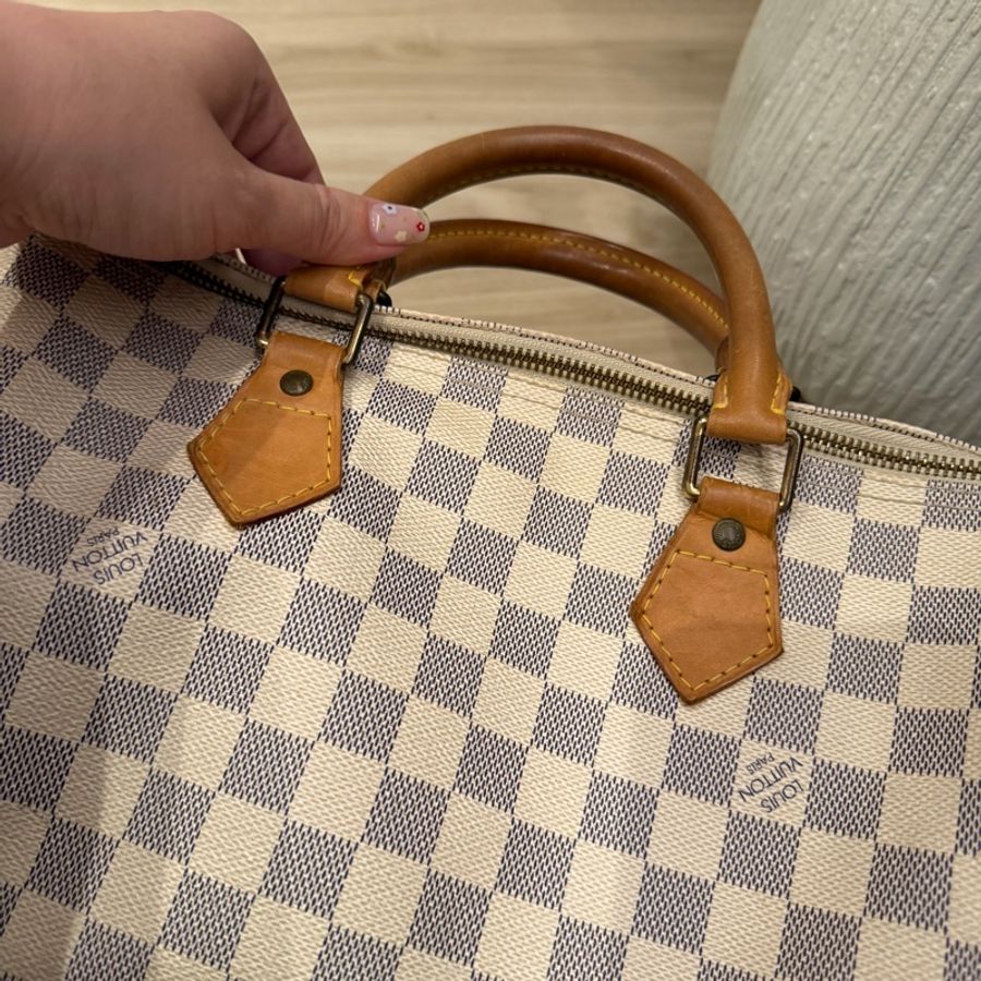LV 白棋盤格speedy 正常使用痕跡 30cm-23