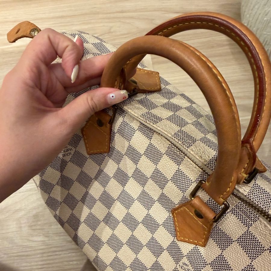 LV 白棋盤格speedy 正常使用痕跡 30cm-25