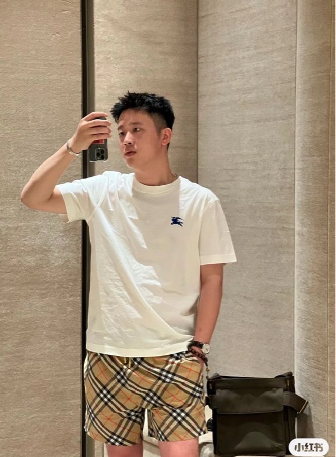 全新BURBERRY 巴宝莉 白色圆领T恤 短袖-7
