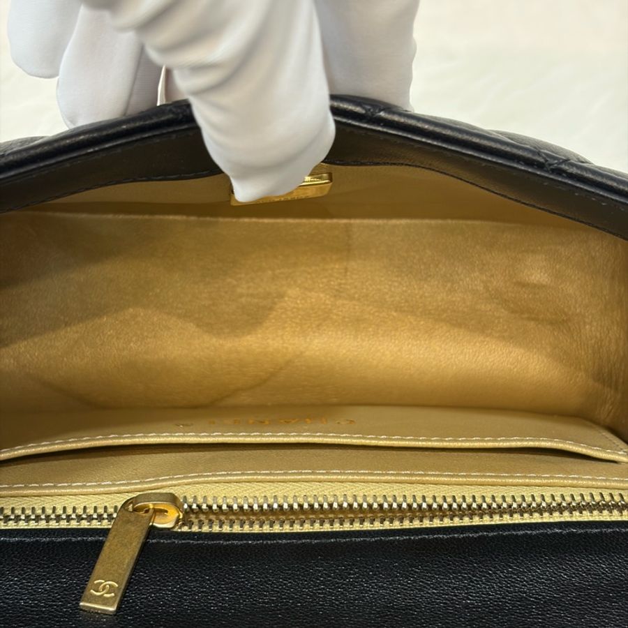 CHANEL AS1787 黑皮 金球 20cm CF 斜背包 肩背包-36