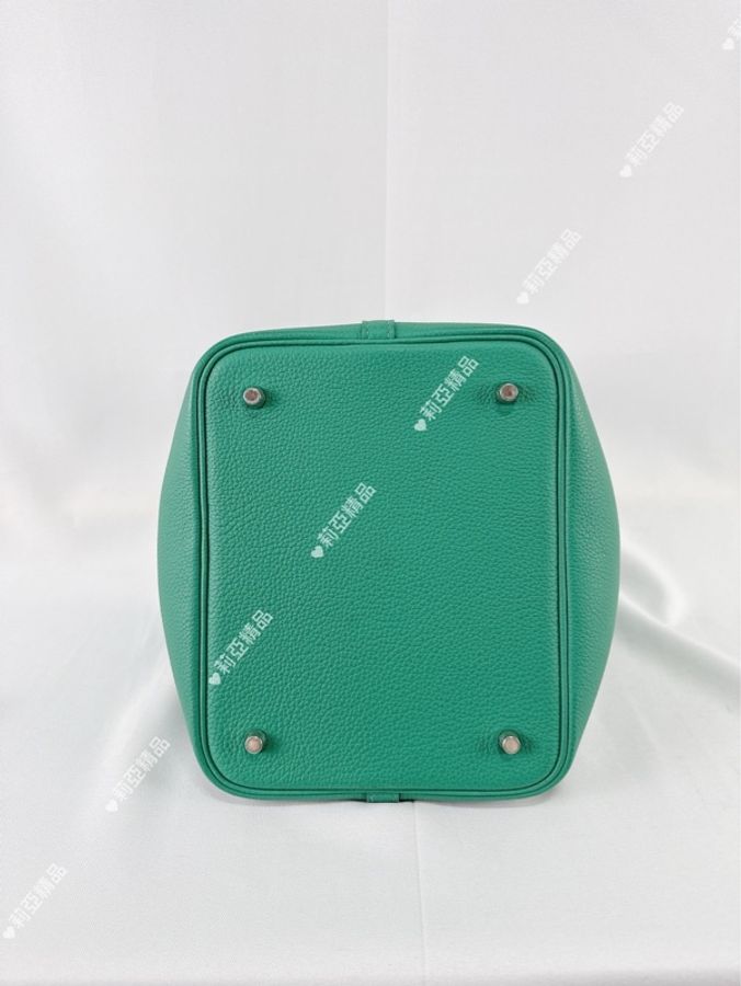 莉亞精品♡ Hermes P22 帝王綠 二手美包-6
