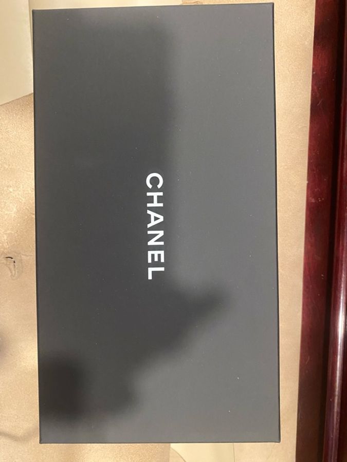 Chanel boy黑金長夾全新全配-19