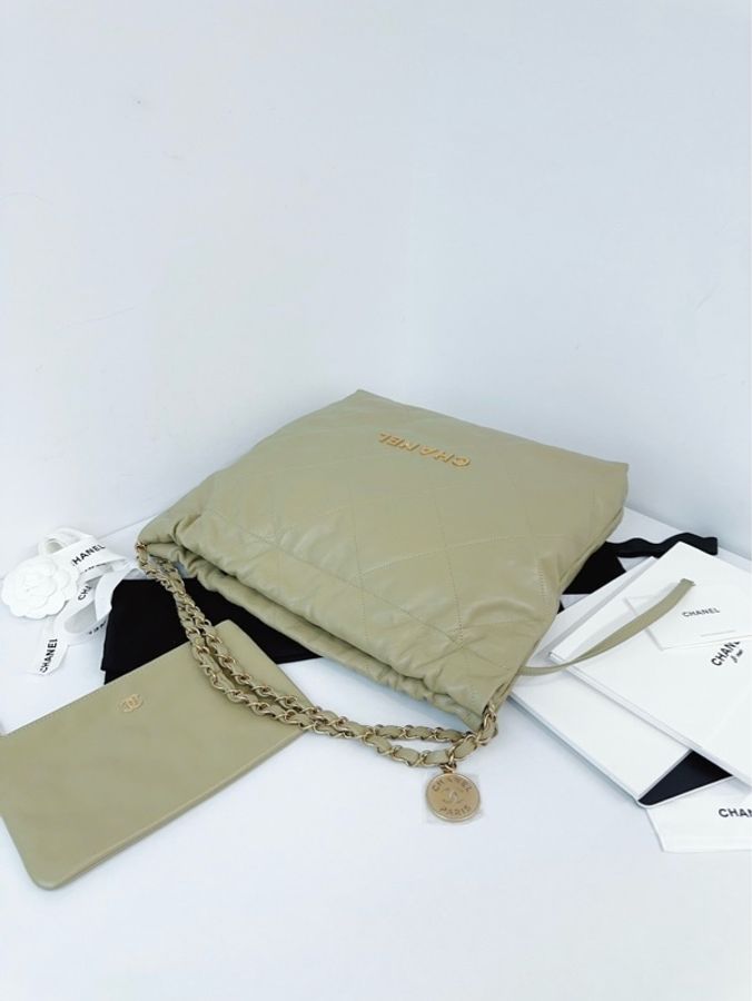 #酪梨🥑垃圾袋 中號閒置新帶膜芯片款✨Chanel香奈兒 22bag-11