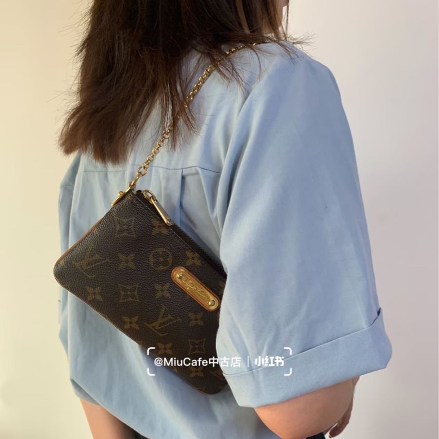 LV M60094 POCHETTE MILLA 小金鏈麻將包手提包-23