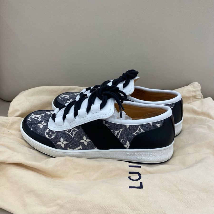 閒置未使用 Louis Vuitton 路易威登牛仔丹寧板鞋 男款 41碼-1