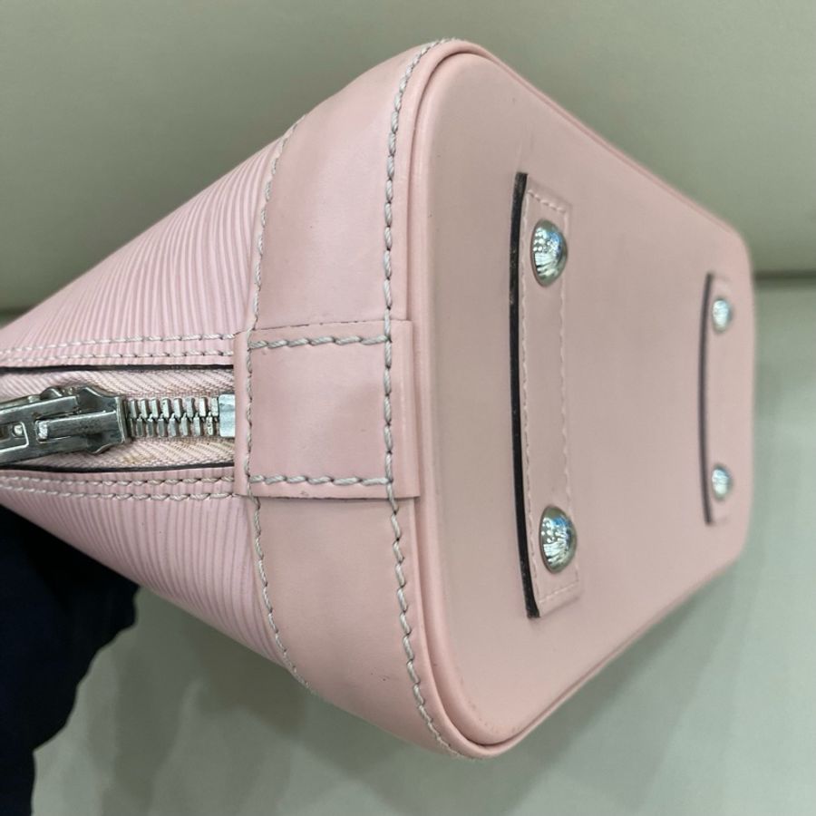 LouisVuitton 路易威登 alma bb 水波紋粉色貝殼包-6