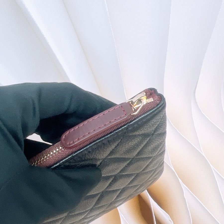 Chanel 經典黑色荔枝牛皮手拿包 28cm-8