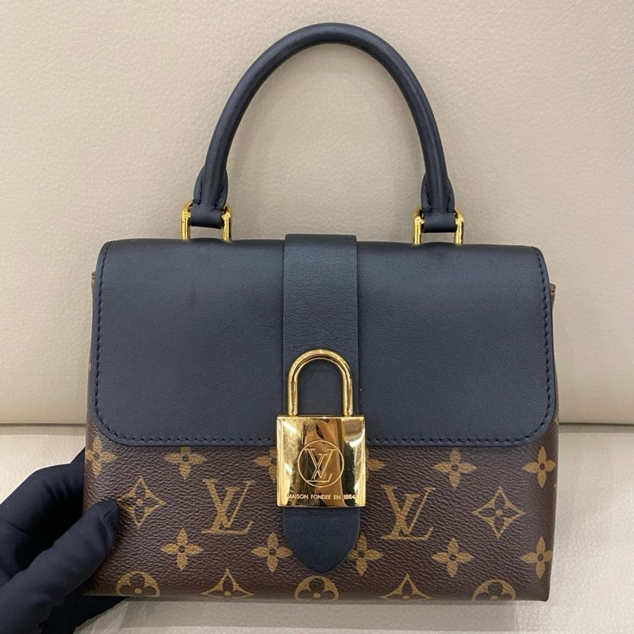 Louis Vuitton 路易威登locky bb 鎖頭包 編碼芯片 老花拼黑色 特惠出-1