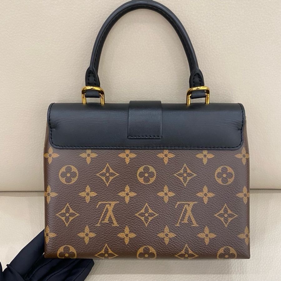 Louis Vuitton 路易威登locky bb 鎖頭包 編碼芯片 老花拼黑色 特惠出-3