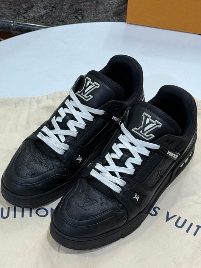 Louis Vuitton · 經典黑皮革壓紋Trainer黑武士 全配🈶盒-5