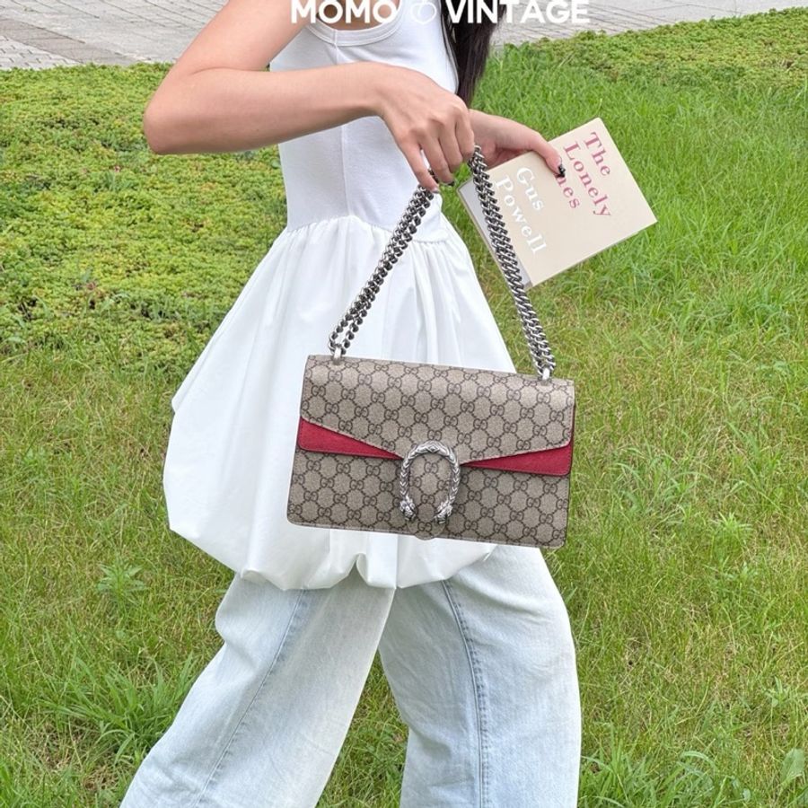 Gucci酒神中號紅色-0
