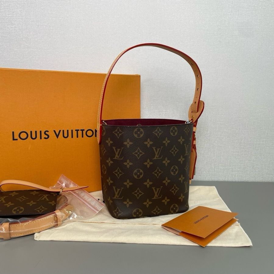 Louis Vuitton 路易威登👑 all in bb 老花水桶包 99新 芯片款 尺寸：17×19 附件：肩帶 子袋 塵袋 26年3月小票 包裝盒-6