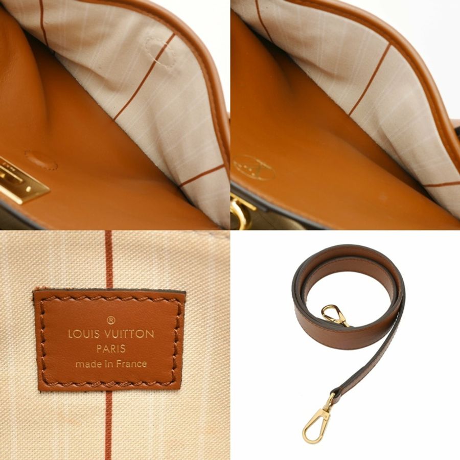路易威登 Monogram On My Side PM 米棕色 M59905 女士帆布皮革手提包 A 級二手 Ginzo-10