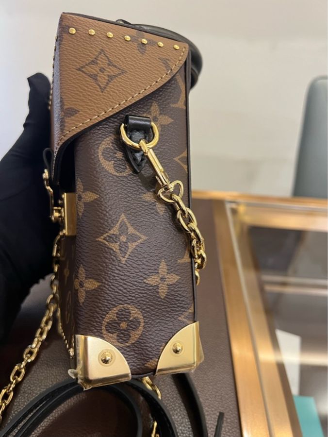 路易威登Louis Vuitton Camera Box 芯片 Monogram Reverse 塗層帆布-3