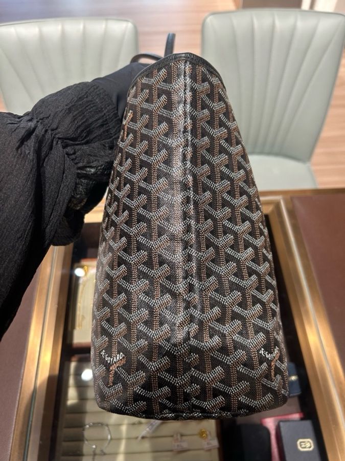 Goyard 戈雅 黑色 Y字 滿印 托特包 中號-2