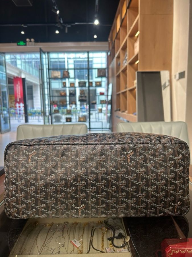 Goyard 戈雅 黑色 Y字 滿印 托特包 中號-4