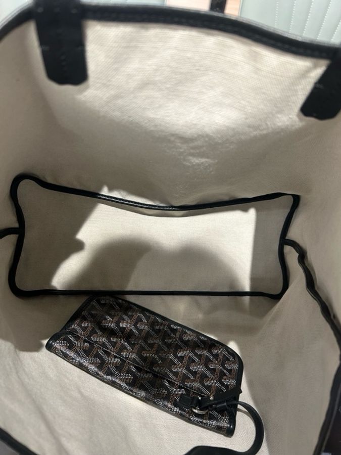 Goyard 戈雅 黑色 Y字 滿印 托特包 中號-6