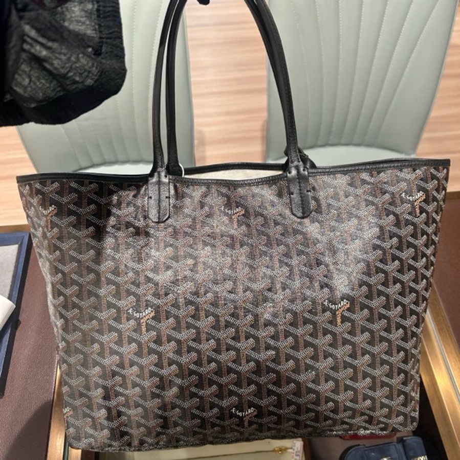 Goyard 戈雅 黑色 Y字 滿印 托特包 中號-7