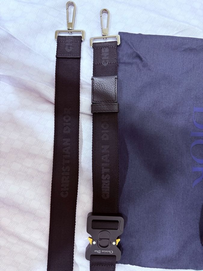 Dior LINGOT 22 經典藍色老花拼斜包/相機包-14