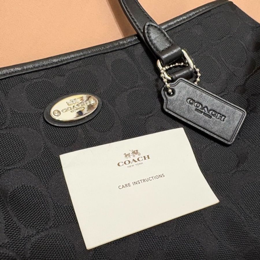 Coach Signature 緹花織紋托特包-16