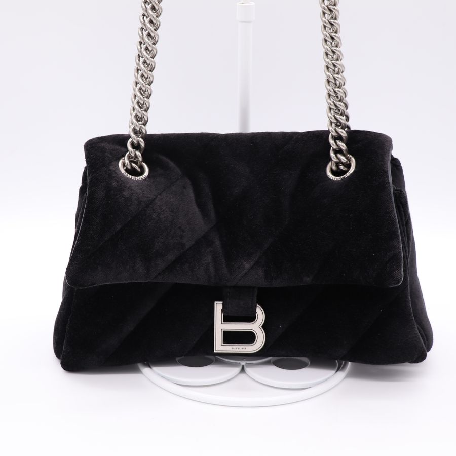 Balenciaga 巴黎世家 Crush B 字 LOGO 柔軟牛皮沙漏包-1