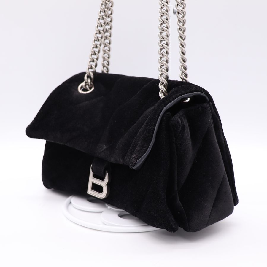 Balenciaga 巴黎世家 Crush B 字 LOGO 柔軟牛皮沙漏包-3