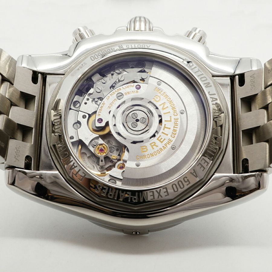 百年靈 Chronomat 44 JSP 日本限量版（500 枚）AB01153A AB0115 黑色錶盤男士腕錶-4