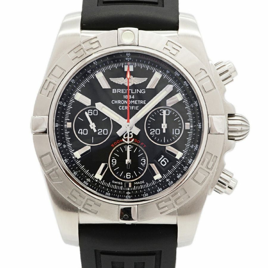 百年靈 Chronomat 44 AB011010 AB0110 黑色錶盤男錶-0