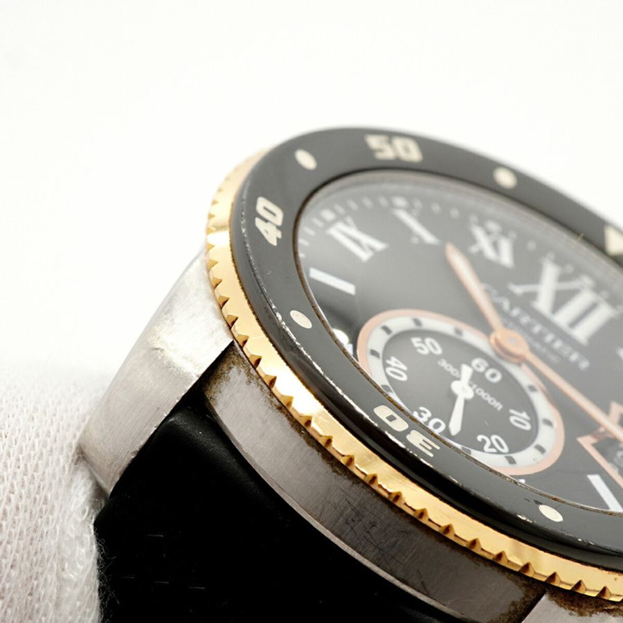 卡地亞 Calibre Diver W7100055 黑色錶盤男士腕錶-5