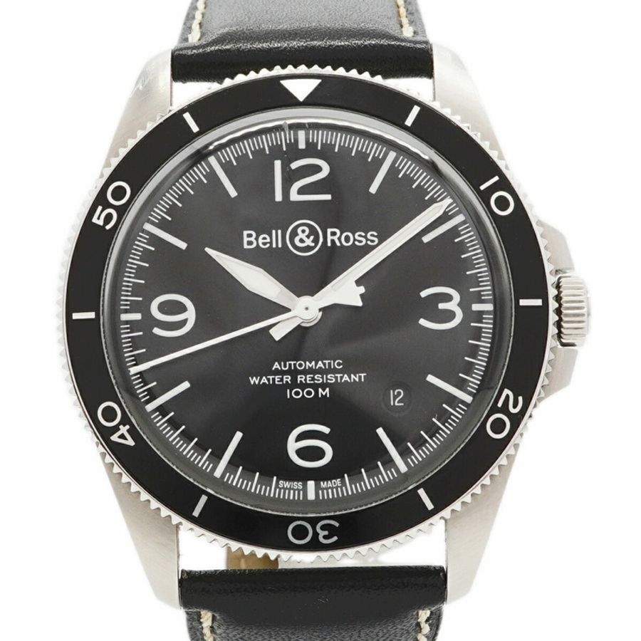 Bell & Ross BR V2-92 黑色精鋼 BRV2-92-BL-ST SCA 錶盤男士腕錶-0