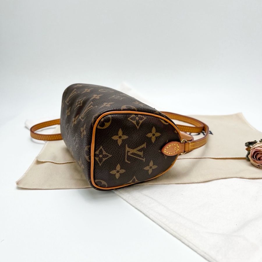 lv 路易威登 老花 speedy nano 斜挎包-3