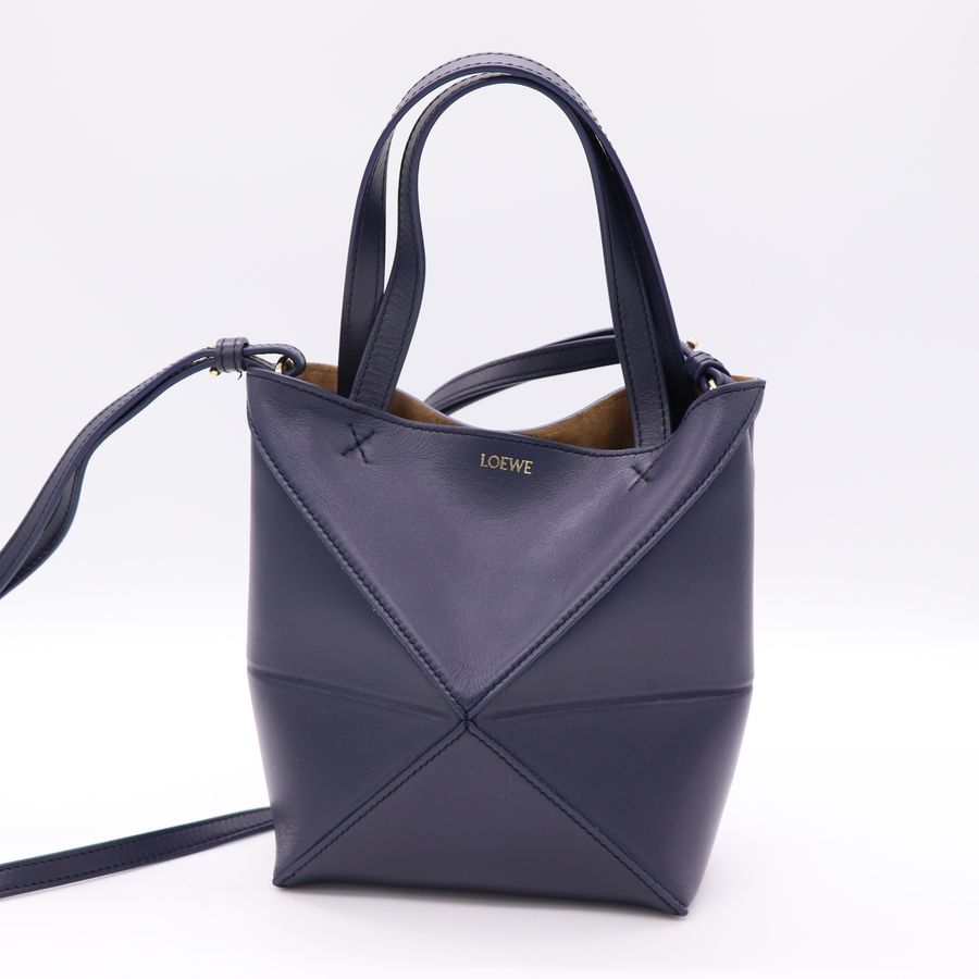 Loewe 藍 puzzle fold mini  托特包 手提 斜背 兩用-1