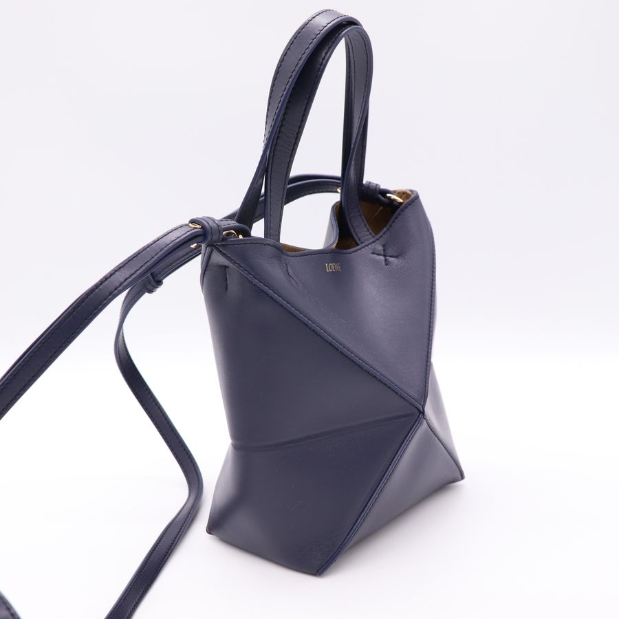 Loewe 藍 puzzle fold mini  托特包 手提 斜背 兩用-2